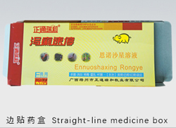Straight-line medicine box