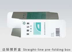 Straight-line pre-folding box